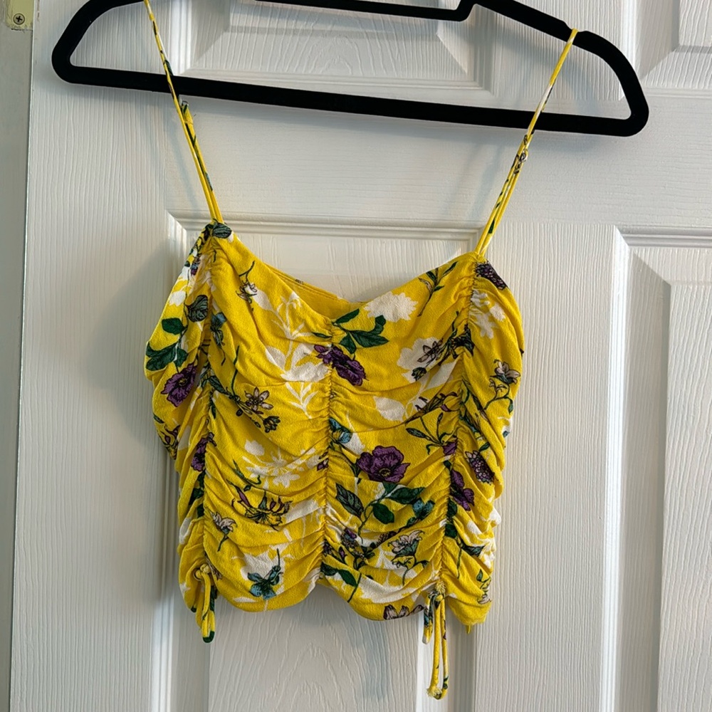 Yellow side zip tank